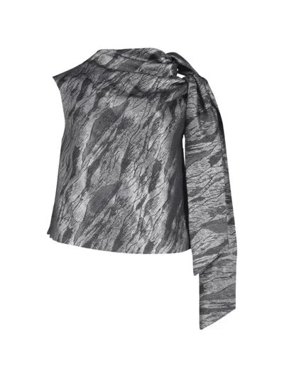 Pre-owned Ganni Sleeveless Blouse In Silver