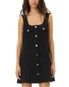Ganni Women Bonded Crepe Mini Dress In Black