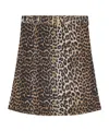 Ganni Leopard-print Strapless Organic-cotton Top In Black