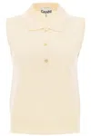 Ganni Sleeveless Polo Shirt