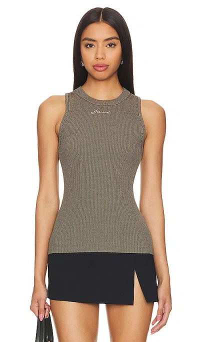 Ganni Sleeveless Top In Grey