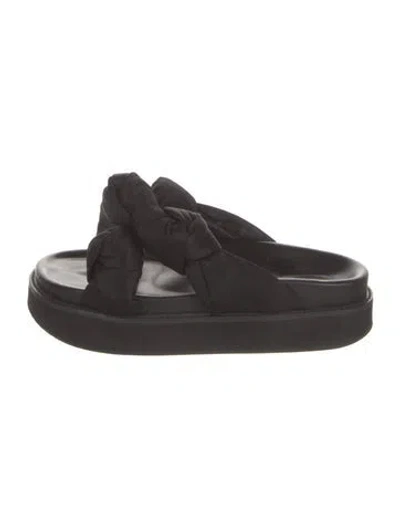 Pre-owned Ganni Slides In Black