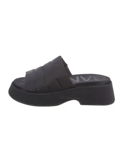 Pre-owned Ganni Slides In Black