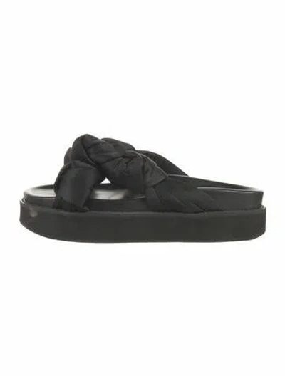 Pre-owned Ganni Slides In Black