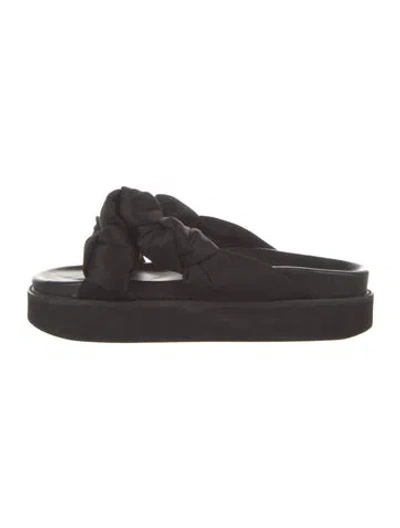 Pre-owned Ganni Slides In Black