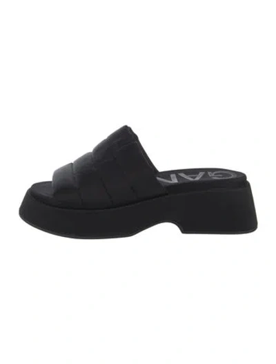 Pre-owned Ganni Slides In Black