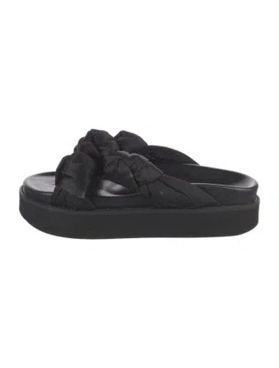 Pre-owned Ganni Slides In Black