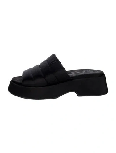 Pre-owned Ganni Slides In Black