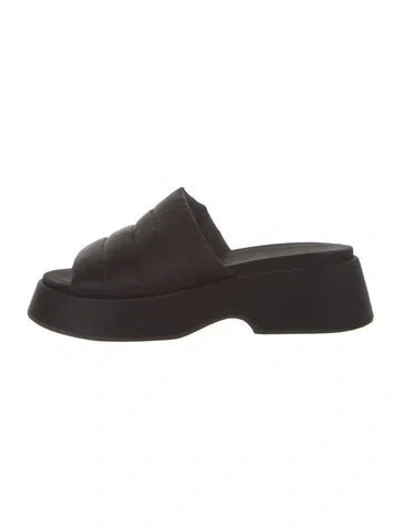 Pre-owned Ganni Slides In Brown