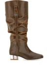 Ganni Slouchy Boot Butterfly In Green