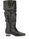 Ganni Black Polyurethane Boots In Black