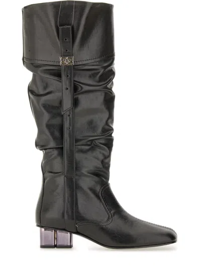 Ganni Slouchy Boot "butterfly" In Black