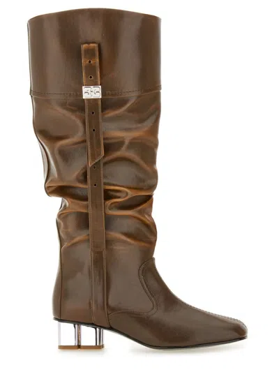 Ganni Slouchy Boot "butterfly" In Brown