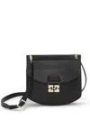 Ganni Small Shoulder Bag With Adjustable Strap And Gold-tone Hardware In Black  