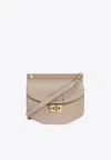Ganni Small Apo-g Crossbody Bag In Beige