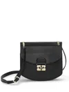 Ganni Small Shoulder Bag With Adjustable Strap And Gold-tone Hardware In Black