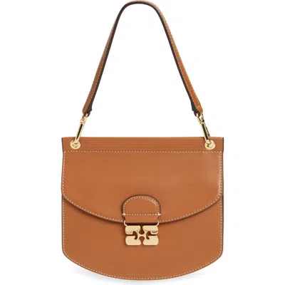 GANNI GANNI SMALL APO-G LEATHER CROSSBODY BAG