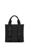 Ganni Small Black Tech Tote In Black