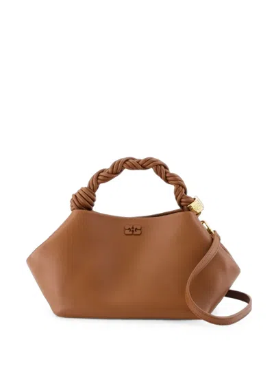 Ganni Bou Small Butter Shoulder Bag In Brown