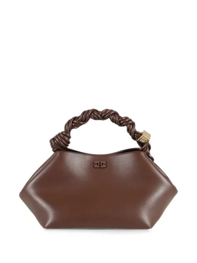 Ganni Small Bou Braided-handle Tote Bag In Pink