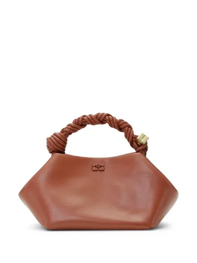 Ganni Small Bou Crossbody Bag In Brown