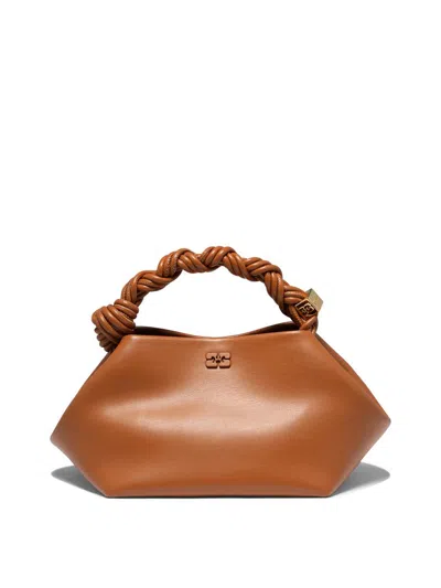 Ganni "small Bou" Handbag In Brown