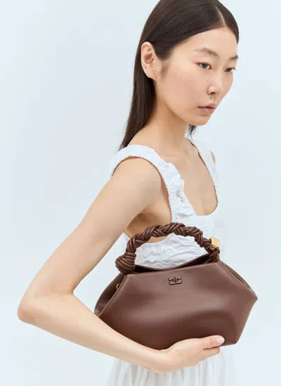 Ganni Small Bou Handbag In Brown