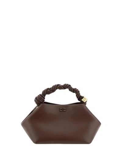 Ganni Small Bou Handbag In Brown