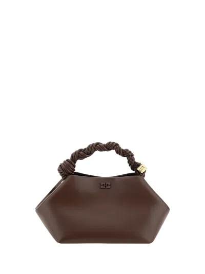 Ganni Small Bou Handbag In Chocolate Fondant
