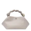 Ganni Beige Bag With Braided Handle In Neutral