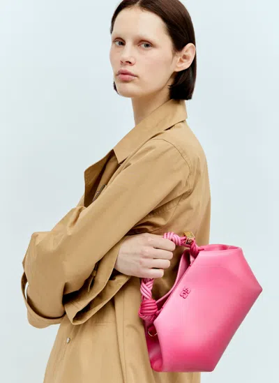 Ganni Small Bou Handbag In Pink