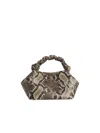 Ganni Bou Bag Small Woman Python Print In Multi