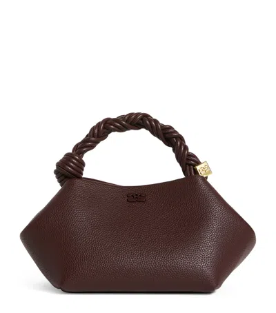 Ganni Small Bou Top-handle Bag In Brown
