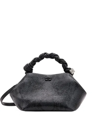 Ganni Small Bou Tote Bag In Black