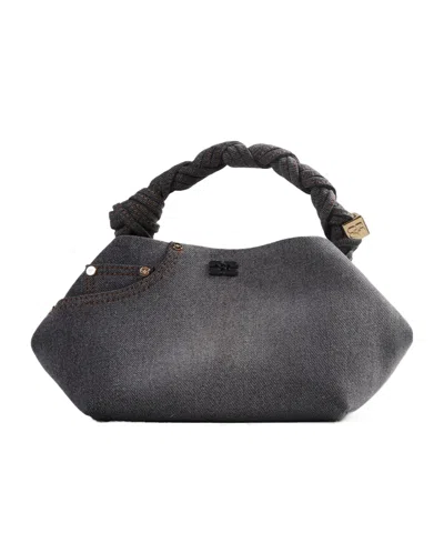 Ganni Small Bou Tote Bag In Black