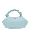 Ganni Small Bou Tote Bag In Blue
