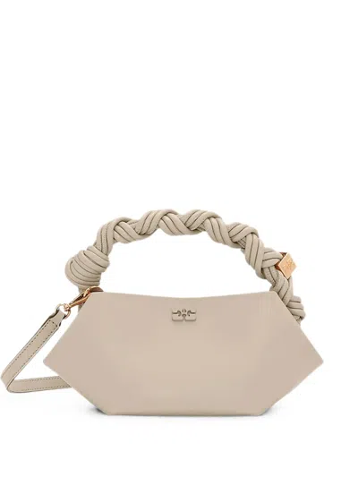 Ganni Small Bou Tote Bag In Neutral