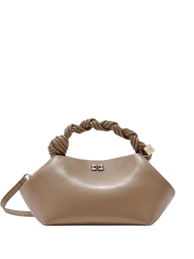 Ganni Small Bou Tote Bag In Neutral