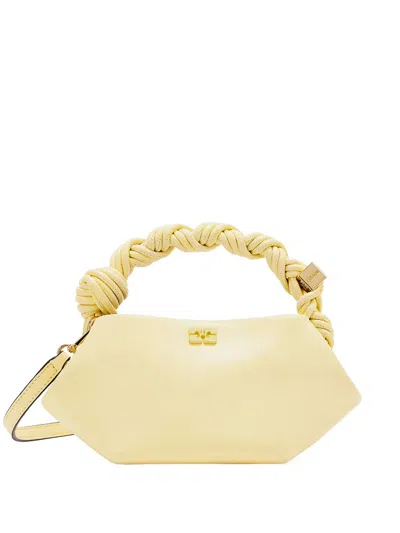 Ganni Small Bou Tote Bag In Yellow