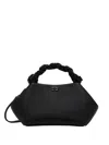 Ganni Small Bou Twisted-handle Tote Bag In Black