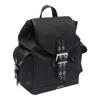 Ganni Magnetic Pockets Flap Backpack Handle In Black