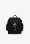 Ganni Small Bucky Backpack With Logo Plaque
