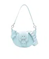 Ganni Bucky Bag Small Crossbody Nylon In Blue