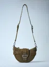 Ganni Half-moon Shape Small Bucky Crossbody Bag In Green