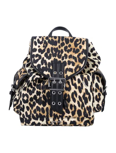 Ganni Women Animalier Print Nano Backpack In Animal Print