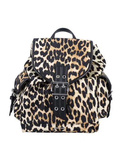 Ganni Small Bucky Nylon Backpack In Multi