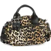 Ganni Leopard-print Tote Bag In Brown