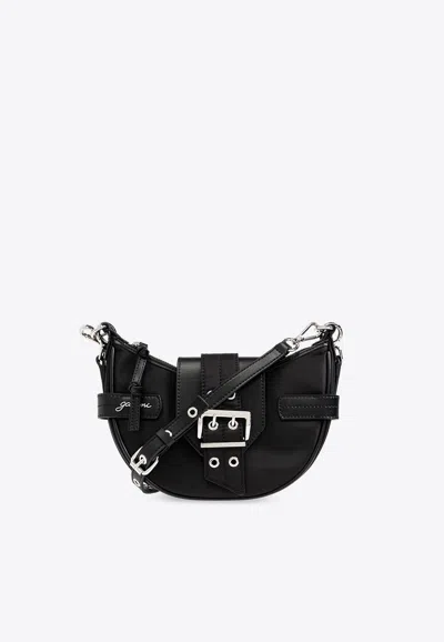 Ganni Small Bucky Denim Shoulder Bag In Blue