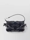 Ganni Denim Small Bow Eyelet Butterfly Pouch Bag