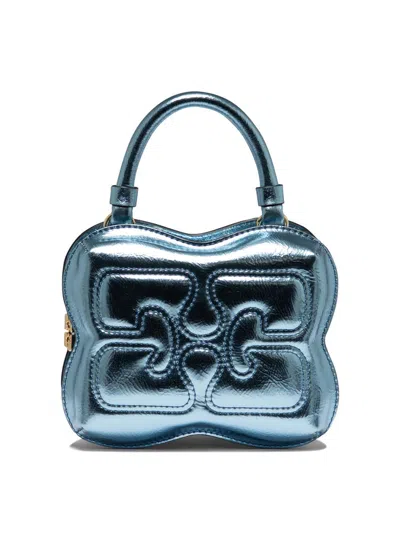 Ganni "small Butterfly" Handbag In Blue